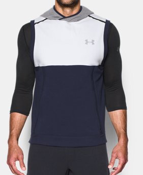 New Arrival Men's UA Threadborne™ Fleece Sleeveless Hoodie 1 Color $79.99