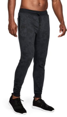ua microthread fleece patterned stacked joggers