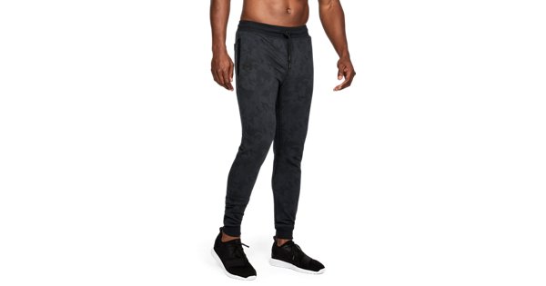 Ua microthread fleece store patterned stacked joggers