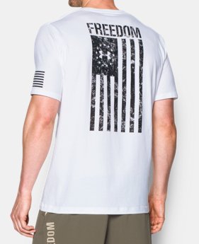 Best Seller Men's UA Freedom Flag T-Shirt 1 Color Available $24.99