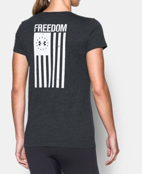 Women's UA Charged Cotton® Tri-Blend Freedom Flag T-Shirt 2 Colors $29.99