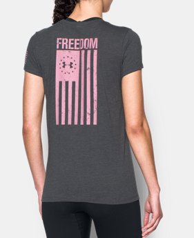 Women's UA Charged Cotton® Tri-Blend Freedom Flag T-Shirt 1 Color $29.99