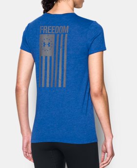 Women's UA Charged Cotton® Tri-Blend Freedom Flag T-Shirt 1 Color $29.99