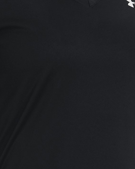 Women's UA Velocity V-Neck Short Sleeve in Black image number 0