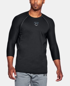 Men's HeatGear® Armour Zone Compression ¾ Sleeve T-Shirt 1 Color $39.99