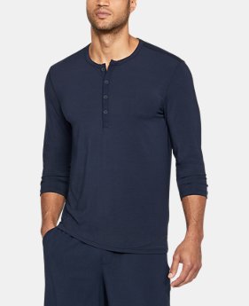 Best Seller Men's Athlete Recovery Ultra Comfort Sleepwear Henley 1 Color $99.99