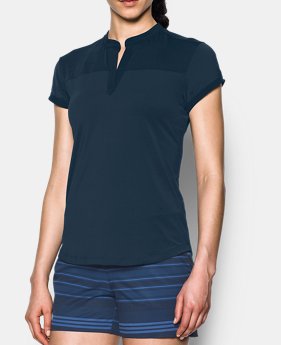New Arrival Women's UA Mandarin Jacquard Polo Shirt 1 Color $74.99