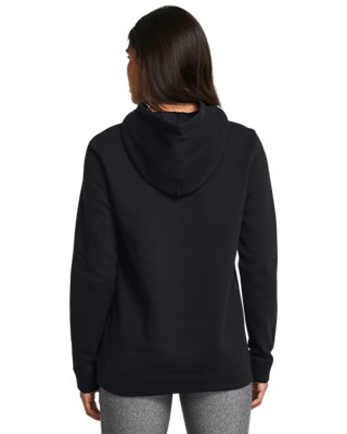 Sudadera con capucha UA Hustle Fleece para mujer, Black, pdpMainDesktop image number 1