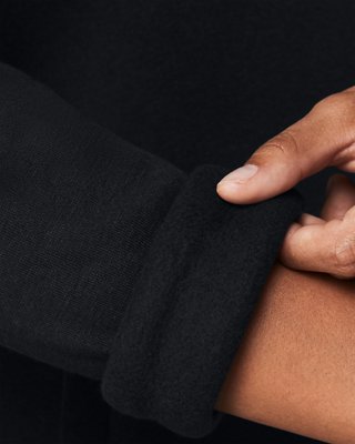 Sudadera con capucha UA Hustle Fleece para mujer, Black, pdpMainDesktop image number 4