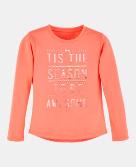 Girls' Pre-School UA Tis The Season Long Sleeve 1 Color $14.24