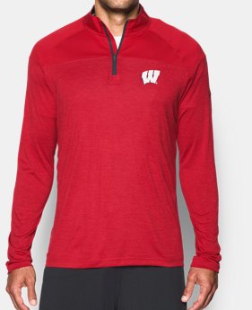 Men's Wisconsin UA Tech™ Printed ¼ Zip $59.99
