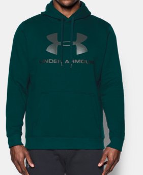 Men's UA Rival Fleece Fitted Graphic Hoodie 2 Colors $44.99