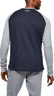 men's waffle crew neck long sleeve