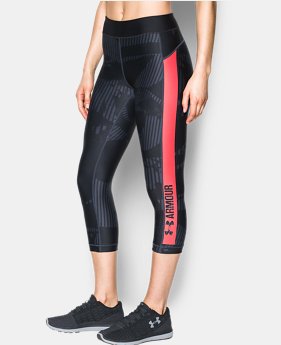 Women's HeatGear® Armour Printed Graphic Capris 1 Color $49.99