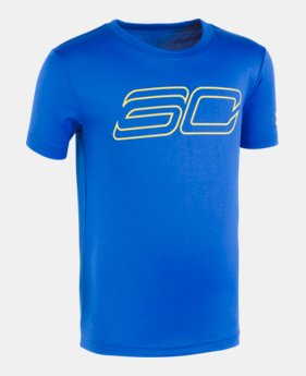 Boys' Pre-School SC30 Logo Short Sleeve Shirt 1 Color $11.24