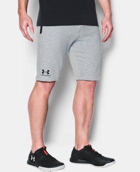 New to Outlet Men's UA Sportstyle Fleece Tapered Shorts 1 Color $26.24