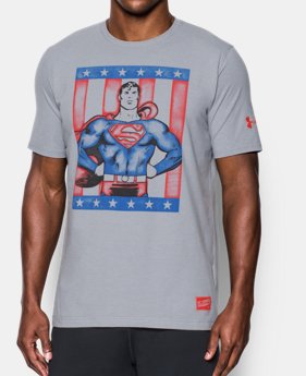 New to Outlet Men's UA Retro Superman T-Shirt 1 Color $20.24