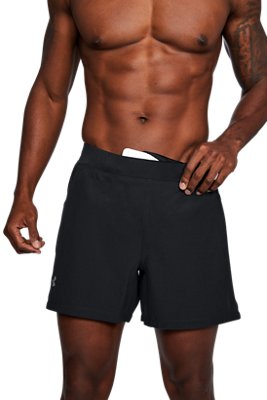 Under Armour Men's Ua Qualifier Speedpocket 5'' Shorts in Black