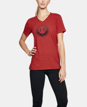 Women's UA Freedom Circle V-Neck T-Shirt 1 Color $28