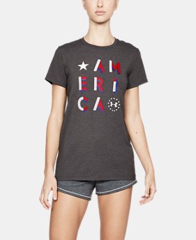 Women's UA Freedom America T-Shirt 2 Colors Available $25