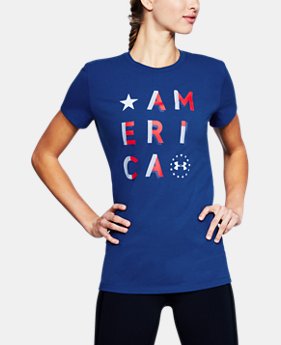 Women's UA Freedom America T-Shirt 1 Color Available $25