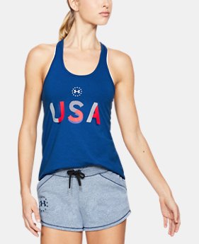 Women's UA USA Tank 1 Color Available $28