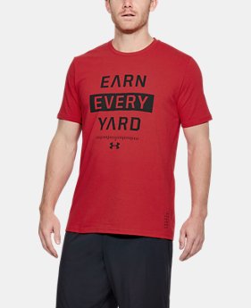 Men's UA Earn Every Yard T-Shirt 1 Color Available $25