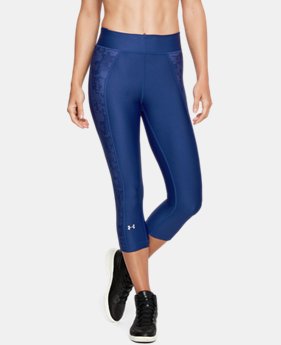 Women's HeatGear® Armour Jacquard Capris 3 Colors $40