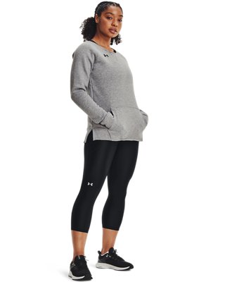 womens under armour hustle fleece crew