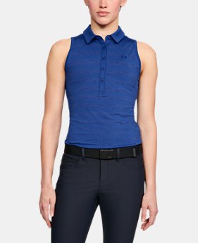 New Arrival Women's UA Zinger Sleeveless Printed Polo LIMITED TIME: FREE U.S. SHIPPING 3 Colors Available $60