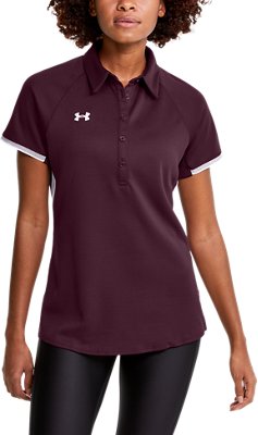 maroon under armour polo shirt