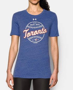Women's Toronto Blue Jays UA Charged Cotton® Tri-Blend T-Shirt $39.99