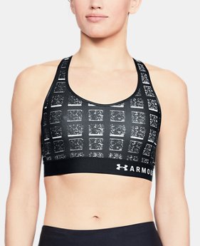 New Arrival Women's Armour® Mid Print Sports Bra 4 Colors Available $40