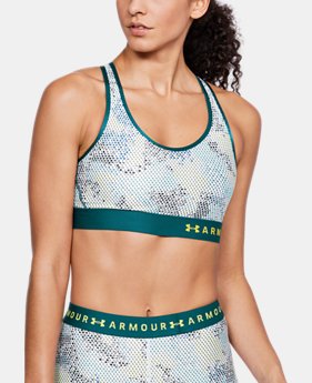 Women's Armour® Mid Print Sports Bra 2 Colors $30