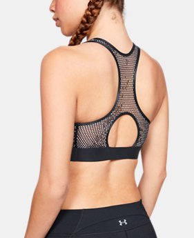 Women's Armour® Mid Mesh Back Sports Bra 3 Colors $40