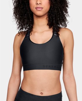 Women's Armour® Mid Mesh Back Sports Bra 3 Colors Available $40