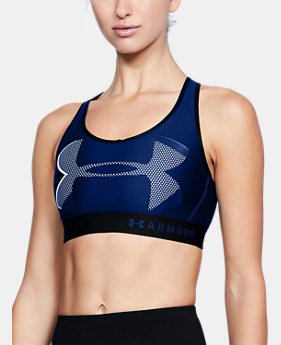 Women's Armour® Mid Big Logo Sports Bra 1 Color Available $30.99