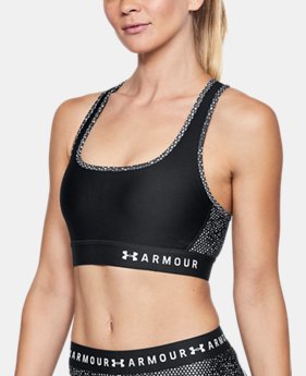 Women's Armour® Mid Crossback Print Sports Bra 3 Colors $45