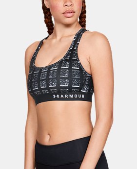 Women's Armour® Mid Crossback Print Sports Bra 7 Colors Available $40