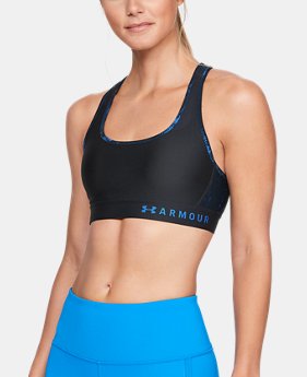 New Arrival Women's Armour® Mid Crossback Print Sports Bra 6 Colors Available $45