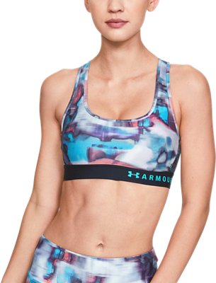 Armour® Mid Crossback Print Sports Bra 