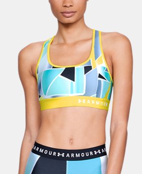 Women's Armour® Mid Crossback Print Sports Bra 1 Color $40