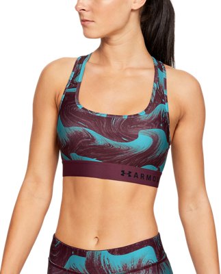 Armour® Mid Crossback Print Sports Bra 