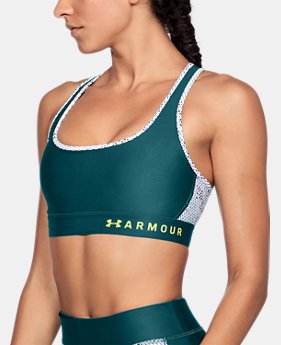 Women's Armour® Mid Crossback Print Sports Bra 3 Colors $45
