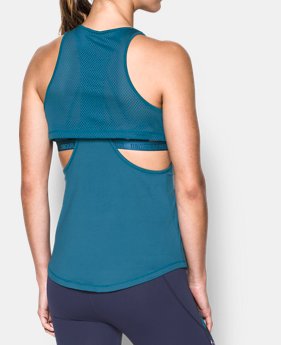Women's UA Flashy Faux 2-in-1 Tank 1 Color $34.99