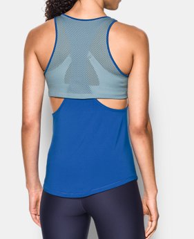 New to Outlet Women's UA Flashy Faux 2-in-1 Tank 2 Colors $24.49 to $26.24