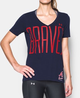 Women's Atlanta Braves Offshore V-Neck 1 Color Available $34.99