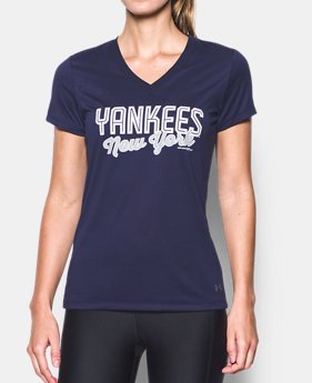 Women's New York Yankees UA Tech™ V-Neck T-Shirt 1 Color Available $34.99