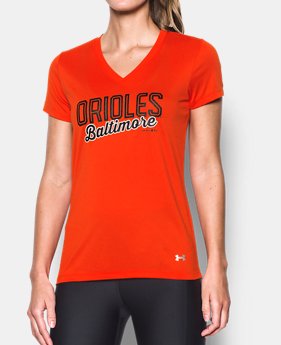 Women's Baltimore Orioles UA Tech™ V-Neck T-Shirt 1 Color $34.99