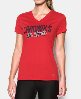 Women's St. Louis Cardinals UA Tech™ V-Neck T-Shirt LIMITED TIME: FREE U.S. SHIPPING 1 Color Available $34.99